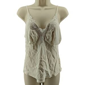 Worthington Petites 100% Silk and Lace Babydoll Camisole Y2K MP